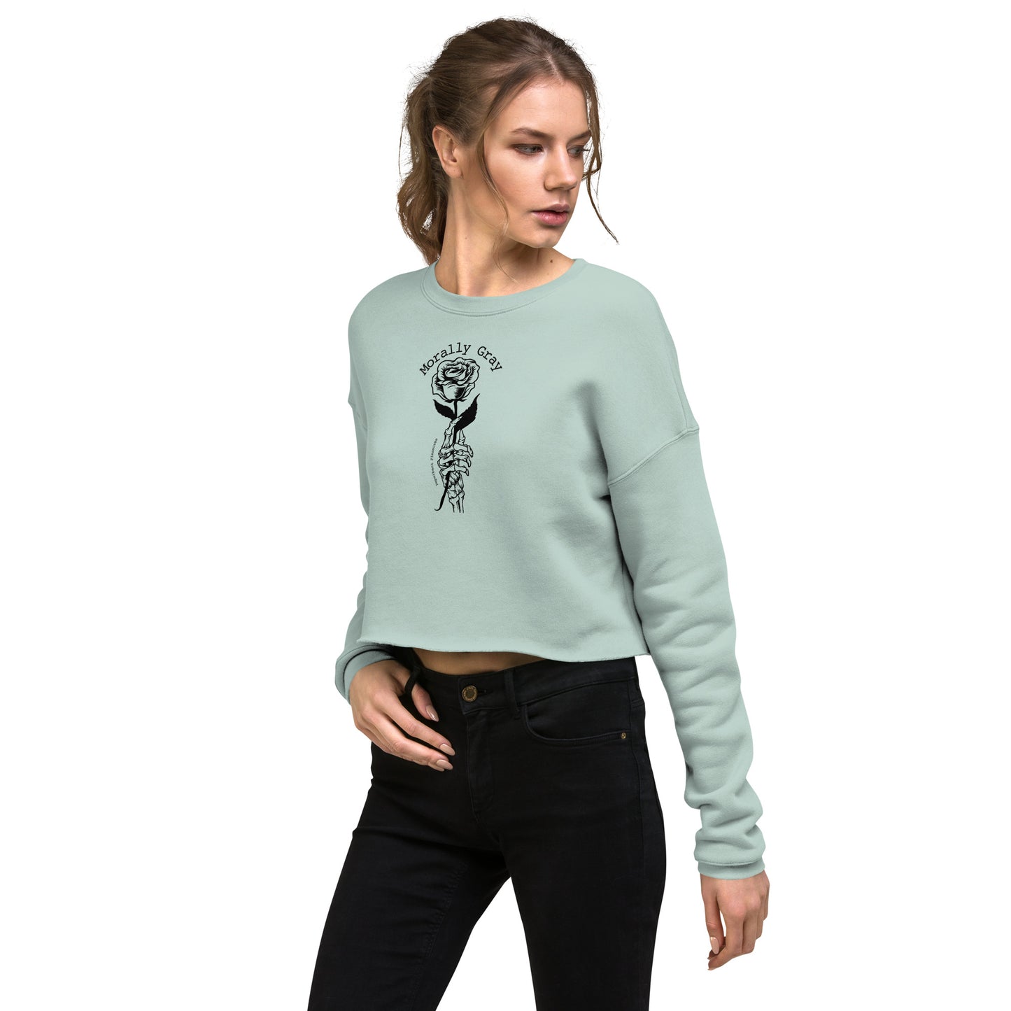 Morally Gray Crop Sweatshirt