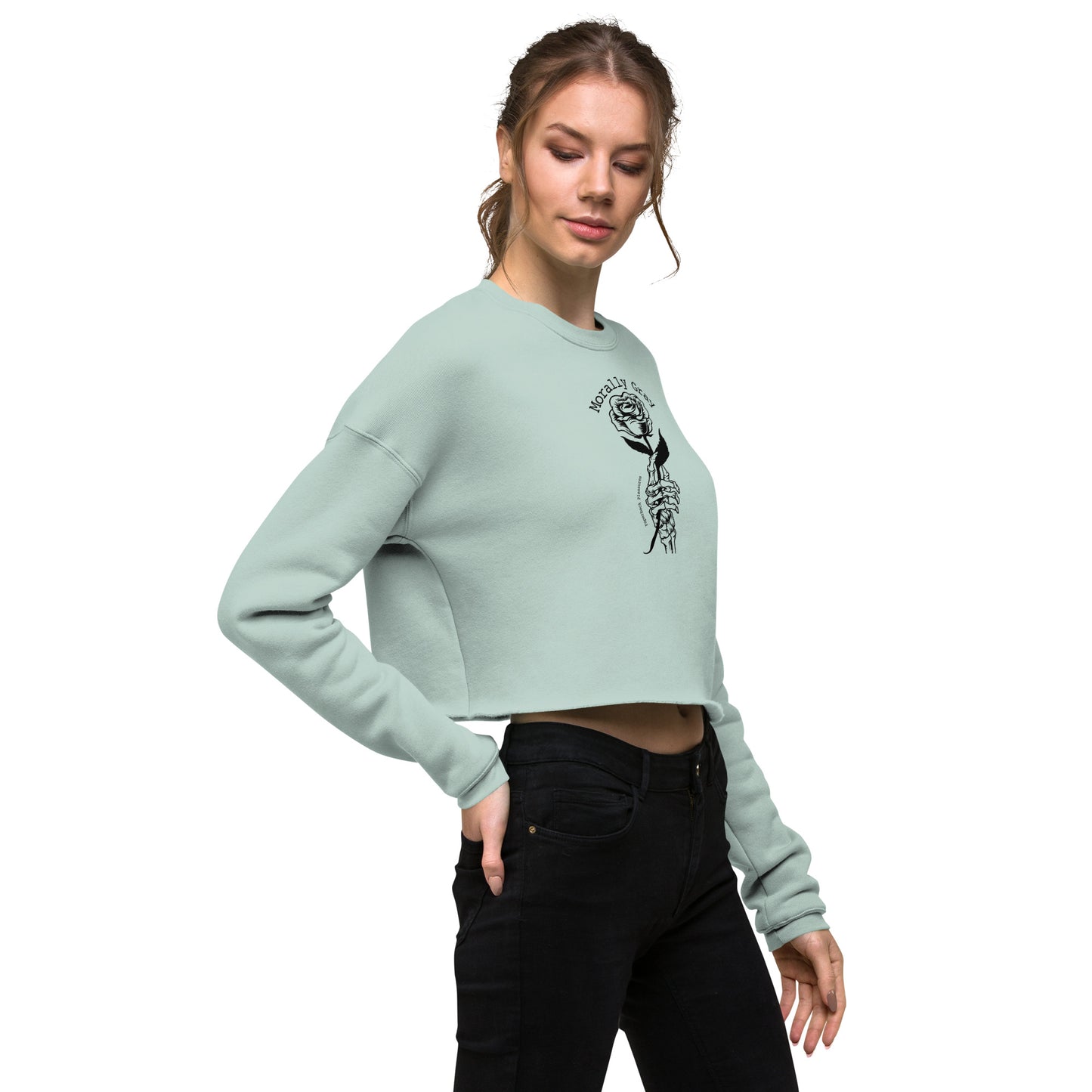 Morally Gray Crop Sweatshirt